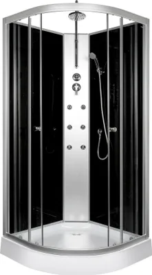 Produktbild von DUSCHTEMPEL FERTIGDUSCHE DUSCHKABINE ECHT GLAS KOMPLETT DUSCHE Wanne 90 X 90 cm