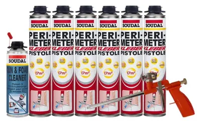 Productafbeelding van Combi-set: Perimeterlijm (6 x 750 ml) + Reiniger + Schuimkanon