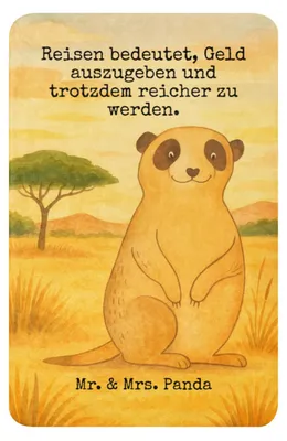 Produktbild von Mr. & Mrs. Panda Decke Erdmännchen Design 100 x 150 cm - Weiß - Geschenk, Afrika, Kuscheldecke, Traveling, Spruch, Heimdecke, Wärmedecke, Reisen, Wohndecke, Roadtrip