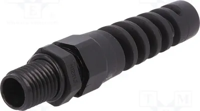 Imagen del producto de 1 x Conector para cable: BM4912SN, con protección contra dobleces, rosca M12, grado de protección IP68, para cables de 1,5 mm