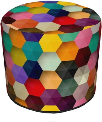 Produktbild von Bertoni dekorativer Sitzpouffe | Runder dekorativer Pouffe  40x40 cm