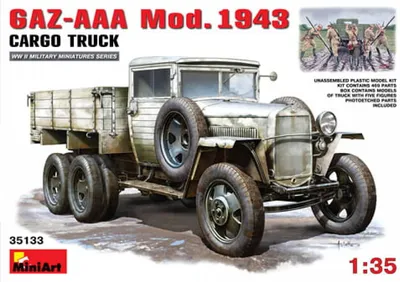 Productafbeelding van MiniArt GAZ-AAA. Model 1943. Vrachtwagen. Artikelnummer: 6465133
