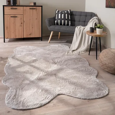 Immagine prodotto di Tappeto soggiorno a pelo corto Moderno in Pelliccia sintetica Morbido Monocolore Antiscivolo Dimensioni 140x200 cm Pelliccia sintetica