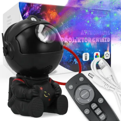 Zdjęcie produktu dla Projektor Gwiazd Astronauta Lampka Nocna Dla Dzieci Kosmos Pilot Rzutnik