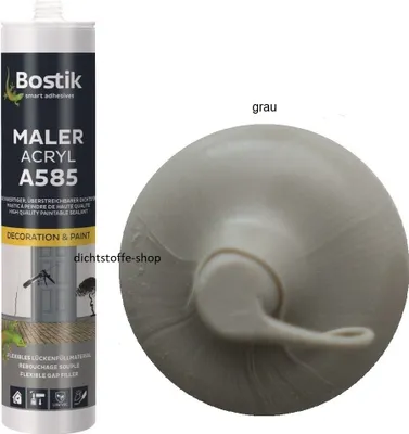 Produktbild von Bostik A585 Maler Acryl 300ml Kartusche 1K Fugen Acryl Dichtstoff Grau
