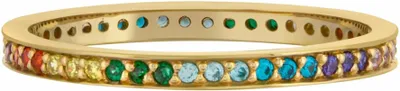 Produktbild von cai Ring 925/- Sterling Silber gelb 054 (17,2) Zirkonia bunt 274270194