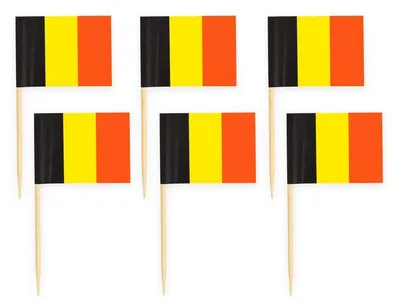 Produktbild von 50 Belgien Flaggen Party Picker 8cm