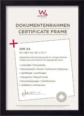 Obrázok produktu pre Walther Design JK130B, Rámček na jeden obrázok, Polystyrol, Čierna, Múr, 13 x 18 cm, Obdĺžnikový