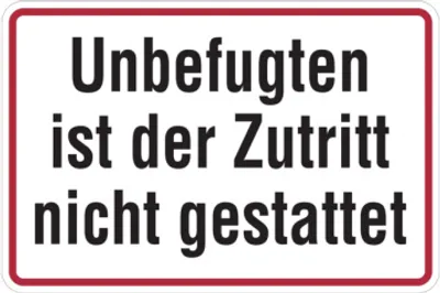 Produktbild von Dreifke® Hinweisschild, Zutritt nicht gestattet, Alu geprägt, 200 x 300 mm, A...