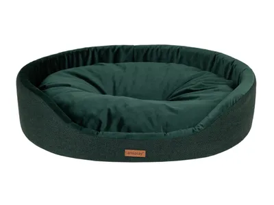 Image de Panier à chien ovale SIDNEY vert taille S, M, L, XL, XXL Taille : L - 58x50x15 cm