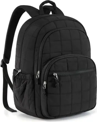 Immagine prodotto di INF Zaino per laptop di grande capacità, zaino spazioso da viaggio per computer per lavoro, scuola, viaggi Nero