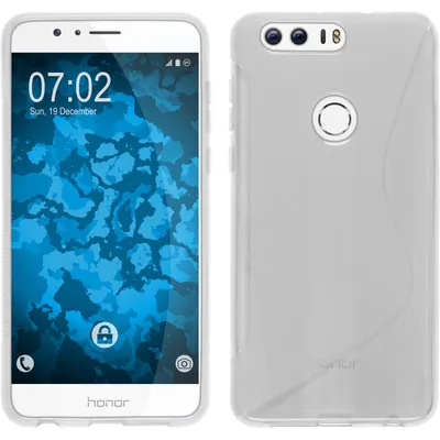 Produktbild von PhoneNatic Case kompatibel mit Huawei Honor 8 - clear Silikon Hülle S-Style + 2 Schutzfolien
