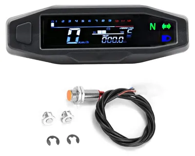 Obrázok produktu pre Digitálny rýchlomer pre motocykel s LCD displejom a otáčkomera