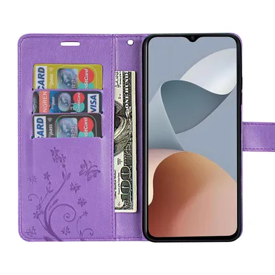 Produktbild von Hülle für ZTE Blade A34 Handy Tasche Handyhülle Wallet Case Klapphülle Flip Case Lila