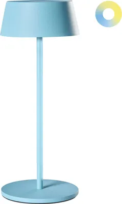 Produktbild von BELIANI LED Tischlampe Blau Metall 37 cm Hoch Aufladbar Kabellos mit USB-C-Ladefunktion Modernes Design für Outdoor Indoor Garten Terrasse Balkon