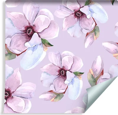 Produktbild von 10m VLIES TAPETE Rolle Natur Rosa Aquarell BLUMEN XXL