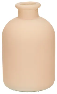 Produktbild von Jodeco Blumenvase Avignon - Flaschenmodell - Glas - matt taupe - 17 x 11 cm