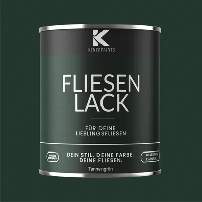 Produktbild von Kenzopaints 750ml Fliesenlack Fliesenfarbe - Tannengrün (RAL 6009)