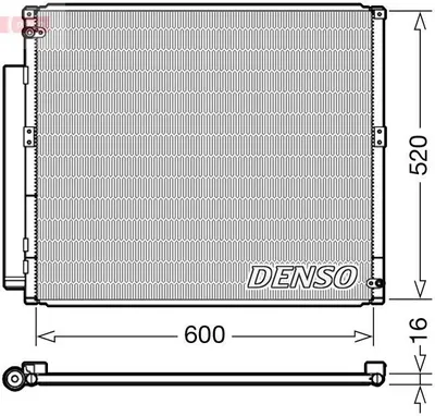 Obrázek produktu pro Kondenzátor, klimatizace DENSO DCN50051