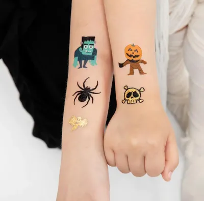 Produktbild von Halloween-Tattoo-Mix aus 19 Designs.