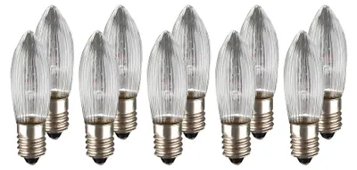Produktbild von Ersatzkerzen 34V 3W, 10Stk Riffelkerzen E10, für 7 Brennstellen innen 950083