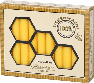 Produktbild von Baumkerzen 100% Bienenwachs 95 x Ø 13 mm, 20 Stück