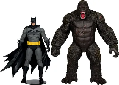 Produktbild von DC Justice League Monsterverse DC Multiverse Actionfiguren 2er-Pack Batman & Kong 29 cm