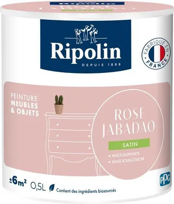 Obrázek produktu pro Barva na nábytek a předměty Rose Jabadao, saténová, Ripolin, 0,5 l