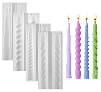 Produktbild von Kerzengießformen, spiralförmige Silikon-Kerzenform, 3D-DIY-Kerzenform-Set, Silikonformen zur Kerzenherstellung