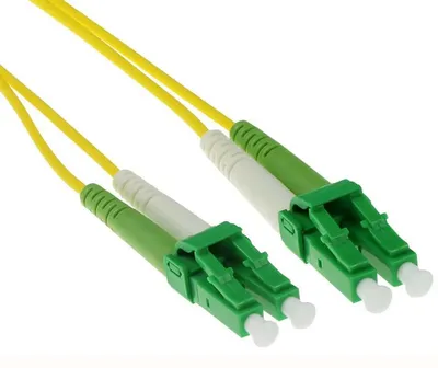 Immagine prodotto di ACT 0,5 metri LSZH Cavo patch in fibra monomodale 9/125 OS2 duplex con connettori LC/APC8 (RL2600)