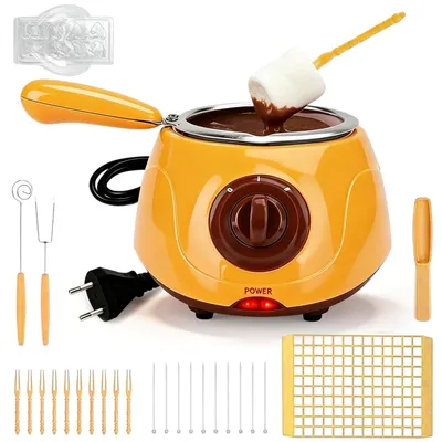 Schokoladenfondue-Set 250 ml, 10 Gabeln, 2 Temperaturstufen