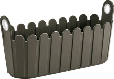 Produktbild von Poétic LANDHAUS Jardinière Rauchbraun 39 x 15 cm - Kunststoff