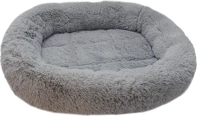 Produktbild von Nobby Hundekissen oval mit Rand Bian hellgrau, Maße: 98 x 78 x 8 cm