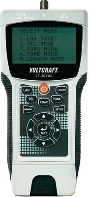 Produktbild von Kabeltester CT-20TDR VOLTCRAFT CT-20TDR Geeignet für geschirmte/ungeschirmte Kabel, CAT3, CAT4, CAT5, CAT5E, CAT6, Coax