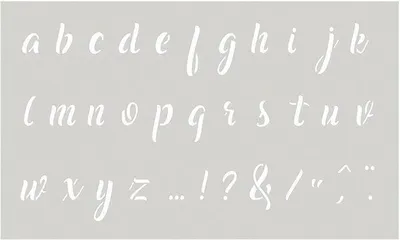 Image de Pochoir 12 x 20 cm - Alphabet minuscule n° 2