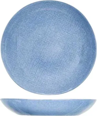 Image de Assiette creuse Sajet bleu - D 24 cm
