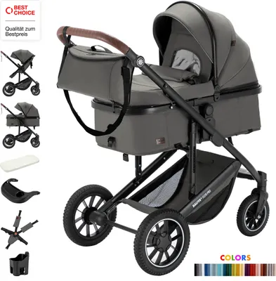 Obrázek produktu pro Daliya® FLEXI-PRO M 2v1 kombinovaný kočárek a sportovní kočárek, knoflíky s pamětí, velký nákupní košík, lehký cestovní kočárek, sportovní kočárek, kočárek