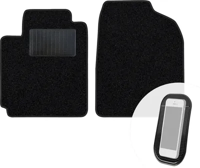 Produktbild von moto-MOLTICO Vorne Fußmatten Auto Velours Autoteppiche Schwarz Automatten Set 2-teilig passend für Toyota Celica 1999-2006