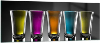 Produktbild von Bilder auf glas - Gläser Alkohol trinken Saft - 140x50cm - Glasbilder - Wandbilder - Kunstdruck - zum Aufhängen bereit - Wanddekoration aus Glas - Glas Bilder - Wandbild auf Glas - GAB140x50-2194
