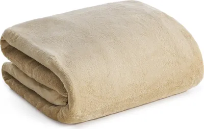 Produktbild von EUROFIRANY | Decke - 170 x 210 cm - hellbeige Sofadecke - Glatt