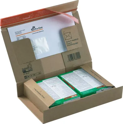 Produktbild von Versandkarton 215x155x43mm selbstklebend braun Packung mit 20 Stück