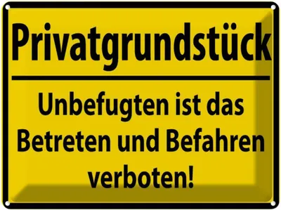 Produktbild von vianmo Blechschild 30x40 cm Privatgrundstück