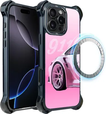 Image de iPhone 16 Pro Max Coque IBIZU DropGuard Ultra avec MagSafe, TechDrive, 911 Pink