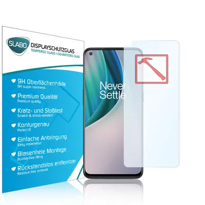 Produktbild von Slabo PREMIUM Panzerglasfolie für OnePlus Nord N10 KLAR "Tempered Glass" 9H (verkleinerte Folien) Schutzglas Schutzfolie Displayglas
