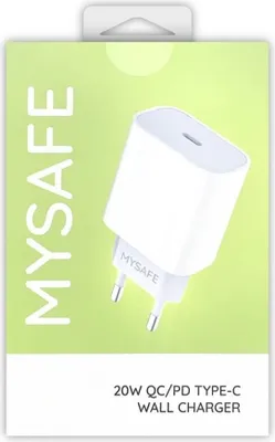 Produktbild von MySafe 20W USB-C PD Ladegerät - Schnellladung für Smartphones und Tablets KP26663