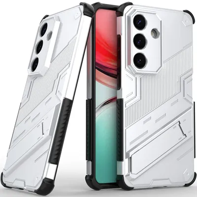 Produktbild von Armor Hülle für Samsung Galaxy S26 Hybrid PC TPU Bumper Stoßfestes Schutzhülle mit Standfunktion Weiß