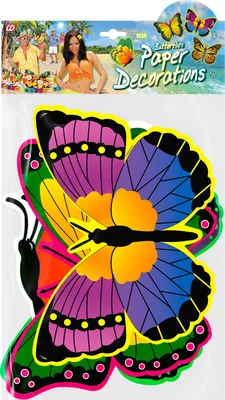 Produktbild von "Set von 4 NEON-SCHMETTERLINGE" 32 cm