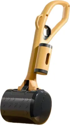 Image de INF Pelle à Excréments pour Chien à Long Manche - Ramasse Déchets avec Distributeur Noir + Jaune