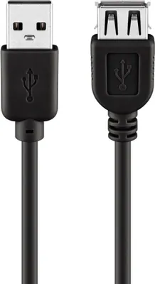 Produktbild von Goobay USB Verlängerungskabel 68903 USB 2.0 1,8m A-Stecker/A-Buchse sw