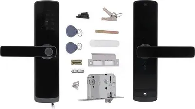 Productafbeelding van Slimme biometrische deurslot met IC-kaart, USB, DC5V, Bluetooth, app-bediening en wachtwoordfunctie. Slimme insteekslot
